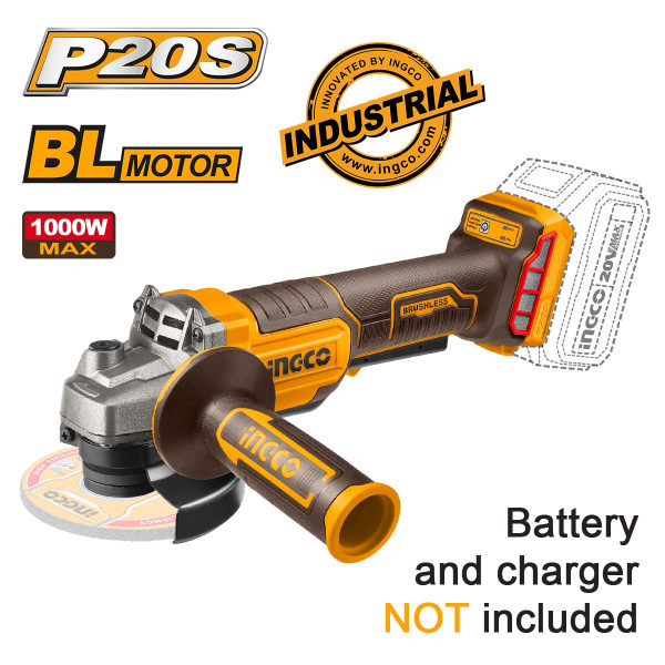 Γωνιακός Τροχός Μπαταρίας 115mm 20V Li-Ion SOLO (διακόπτη σκανδάλης στην λαβή)