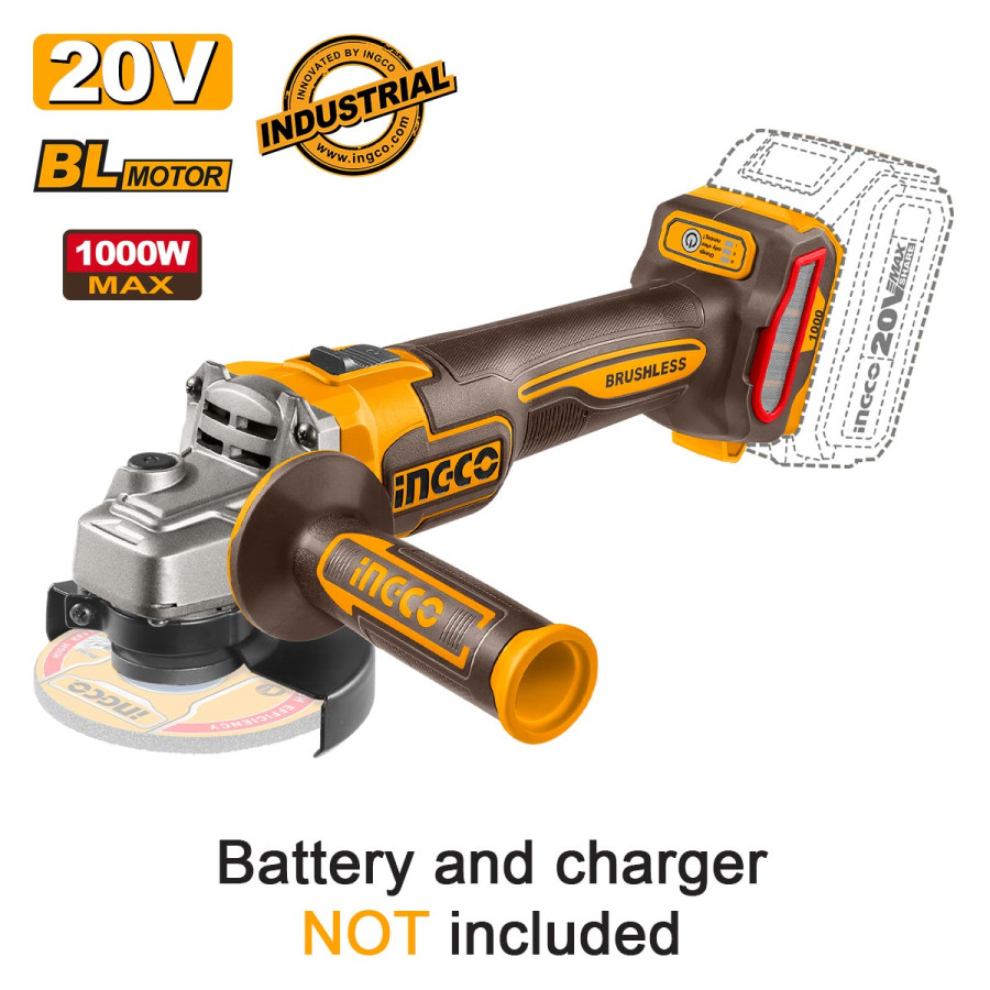Γωνιακός Τροχός Μπαταρίας 115mm 20V Li-Ion SOLO