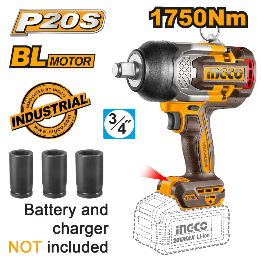 Κρουστικό Μπουλονόκλειδο Μπαταρίας 20V Li-Ion SOLO 1750-2100Nm