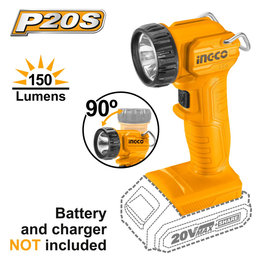 Φακός Προβολέας Μπαταρίας 20V Li-Ion SOLO 150 lumens
