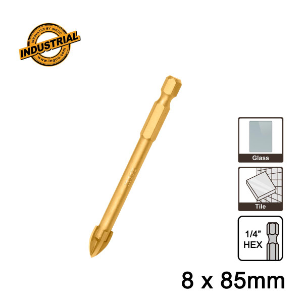 Τρυπάνι Πλακιδίων Γυαλιού 8x85mm