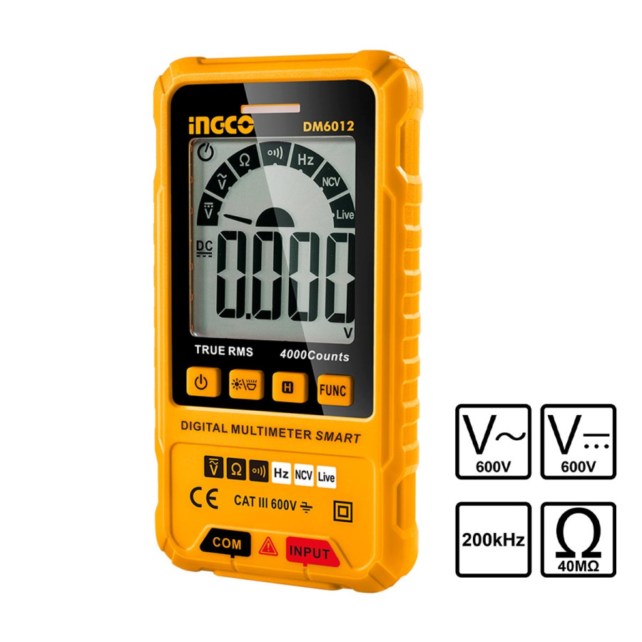 Ψηφιακό Πολύμετρο 600V True RMS με Μέτρηση AC/DC/ Αντίστασης/ Συχνότητας/ NCV