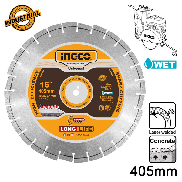 Διαμαντόδισκος Μπετού Φ405x25.4x12mm