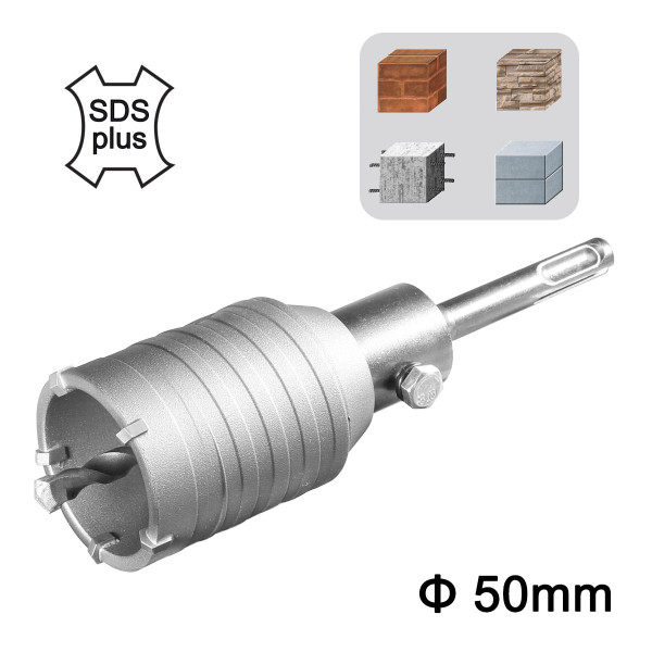 Ποτηροκορώνα Μπετού-Τούβλου SDS plus 50mm
