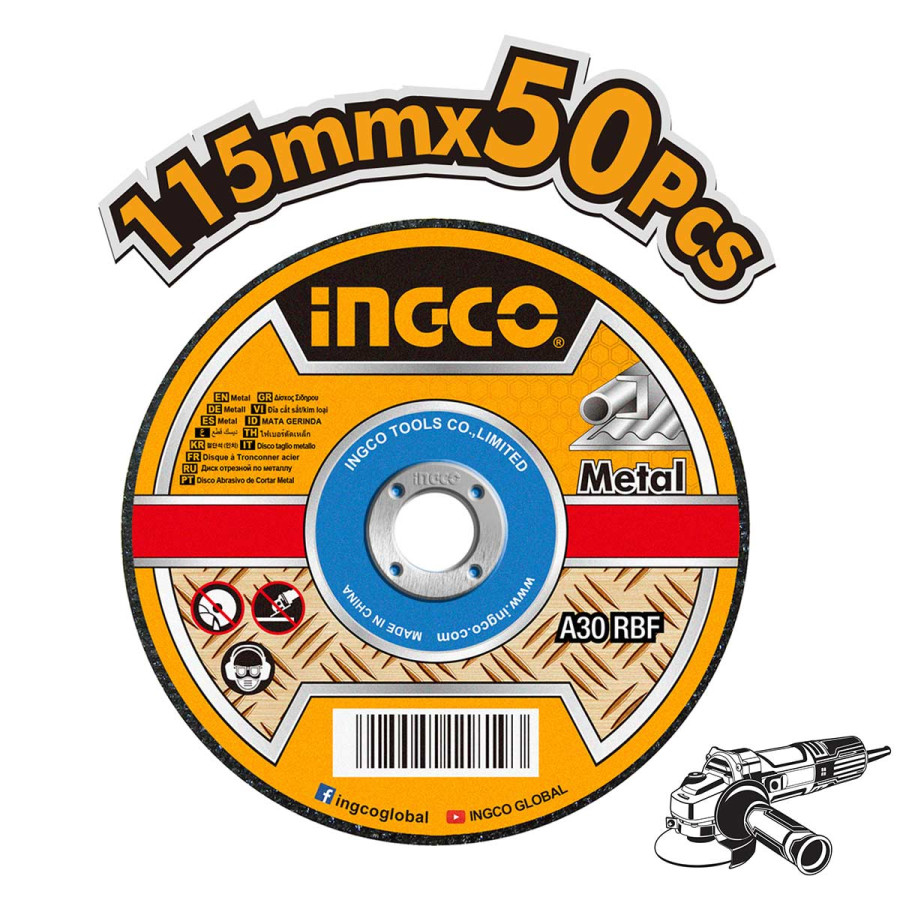 Δίσκοι Κοπής Σιδήρου inox 50 τεμ/κουτί 115mm x 1.2mm