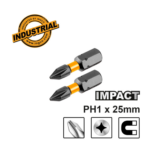 Κατσαβιδόμυτες Impact PH1x25mm 2 τεμ.